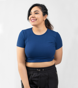 Blue Crop T-shirt 2