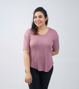 Purple Drop Shoulder T-shirt 2